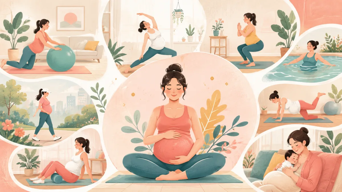 9種孕婦運動：讓準媽媽順產並在產後恢復苗條的身材！