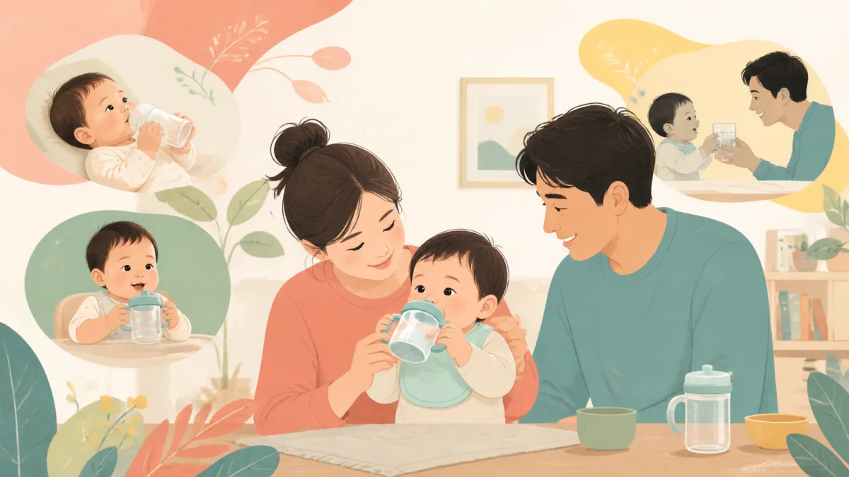 【訓練寶寶喝水】何時開始、要喝多少以及如何訓練寶寶喝水呢?