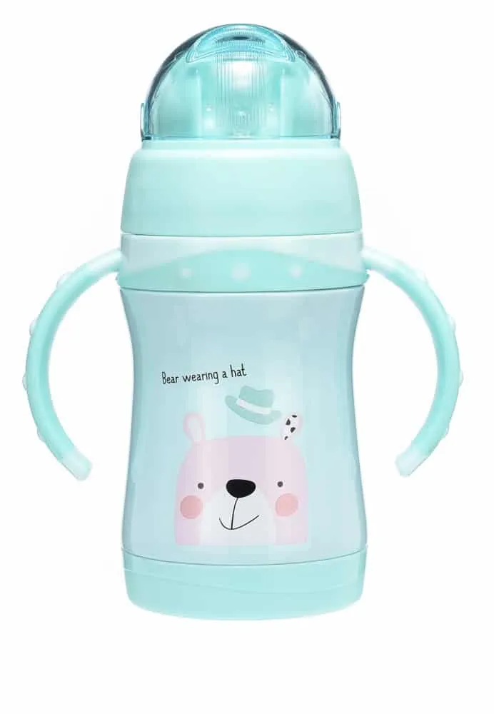 Baby talk 可愛動物不鏽鋼兩用水杯