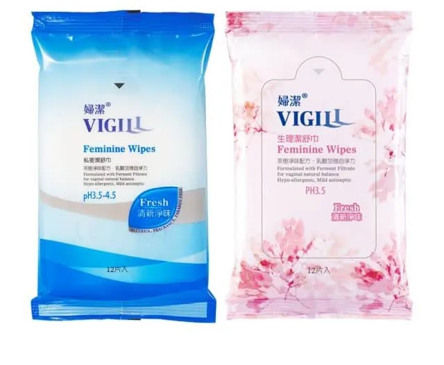 【VIGILL 婦潔】生理潔舒巾 12抽/包(女性潔膚濕紙巾/私密處清潔保養用品/緩解乾癢異味/清爽舒緩)