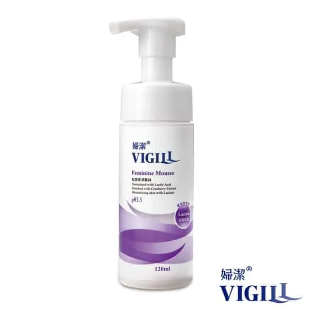 【VIGILL 婦潔】加強乳酸 私密柔淨慕絲 120ml/瓶(女性私密處清潔慕斯/幕斯添加蔓越莓萃取)